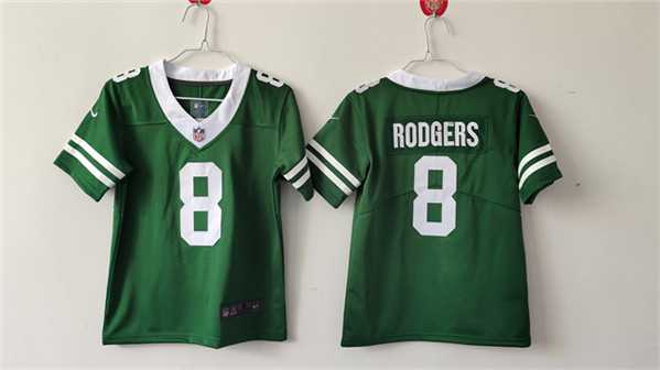 Women%27s New York Jets #8 Aaron Rodgers Green Vapor Stitched Jersey